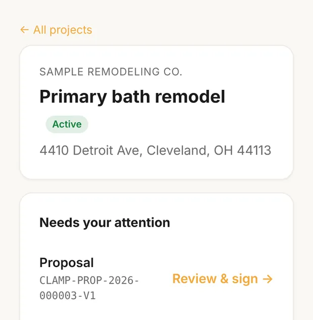 the job page, Needs your attention with a proposal